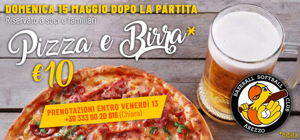 Pizza e Birra al Campo Arezzo Baseball