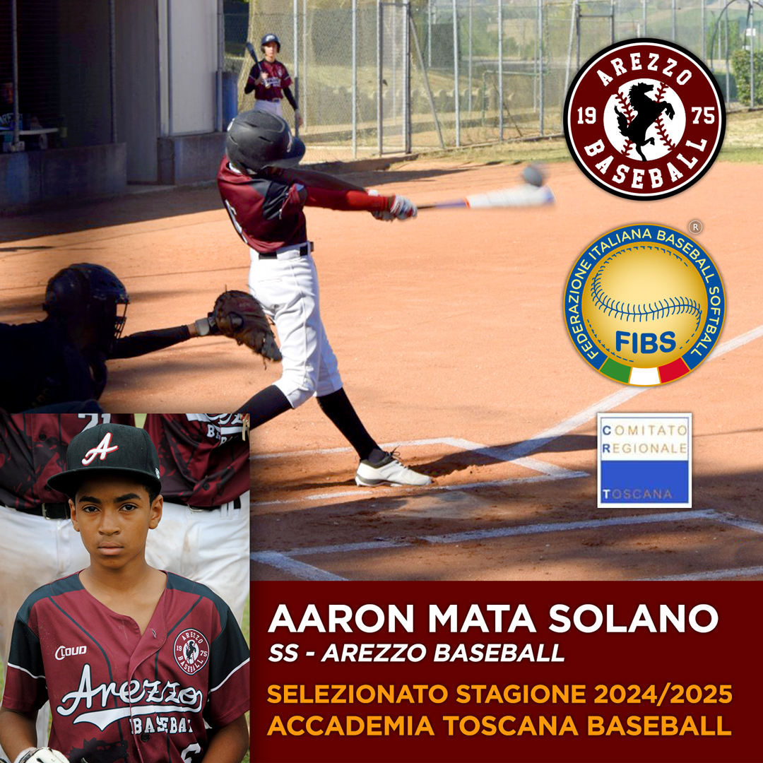 Aaron Mata Solano Shortstop Arezzo Baseball Toscana Italia